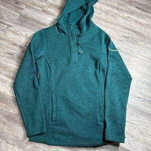 Columbia Hoodie Women’s Small Green Darling Days Pullover Sweater Hooded Winter